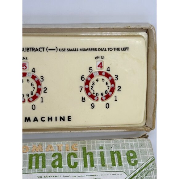 VTG Sterling Dial-A-Matic Automatic Adding Machine 8" No Pick w/ Box Collectible - Picture 5 of 9